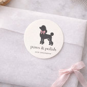 Sticker Rond Logo Classique Rond de Toiletteur pour Chiens Mode