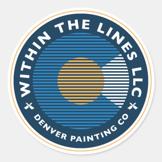 Sticker Rond logo colorado personnalisé (Devant)