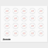 Sticker Rond Logo commercial Blanc marketing (Feuille)