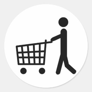 Sticker Rond logo commercial masculin