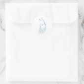 Sticker Rond Logo Coyote de Howling Personnalisé (Sac)