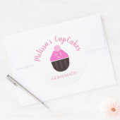 Sticker Rond Logo Cupcake Saupoudrer Boulangerie Maison (Enveloppe)