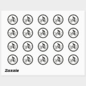 Sticker Rond Logo Cycliste (Feuille)