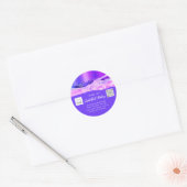 Sticker Rond Logo d'achat Merci QR Code Parties scintillant ble (Enveloppe)