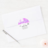 Sticker Rond Logo d'achat Merci QR Code rose blanc (Enveloppe)