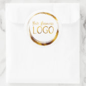 Sticker Rond Logo d'affaires sur le Promo blanc (Sac)