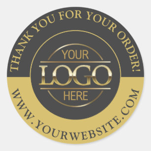 Sticker Rond Logo d'affaires sur mesure promotionnel gris moder