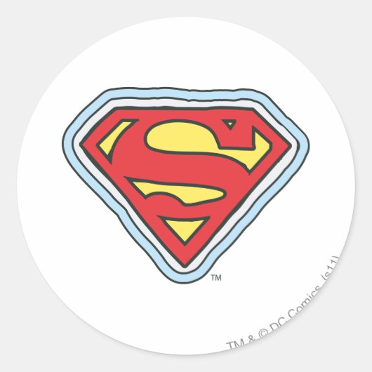 Sticker Rond Logo de bande dessinée Supergirl (Devant)