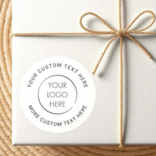 Sticker Rond Logo de base personnalisé pour entreprise ou marke