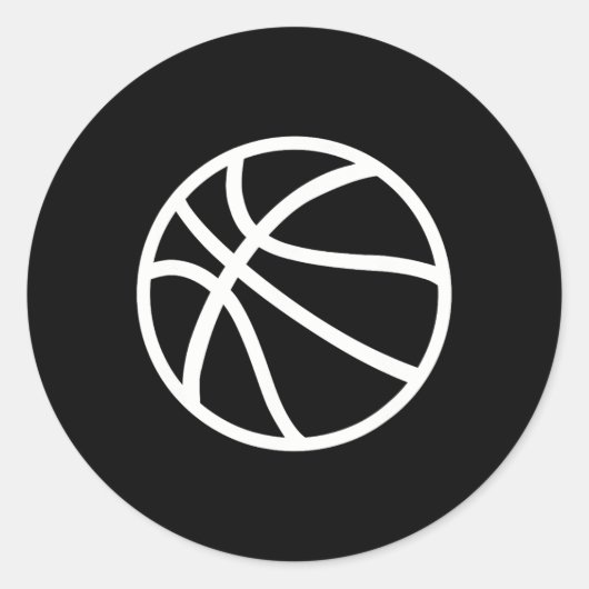Sticker Rond Logo de basket-ball (Devant)