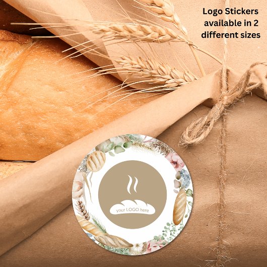 Sticker Rond Logo de boulangerie Boho