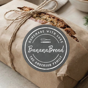 Sticker Rond Logo de boulangerie Cadeau de cuisson fait maison