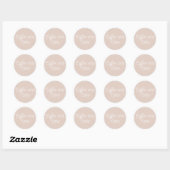 Sticker Rond Logo de boulangerie de café et de gâteau (Feuille)
