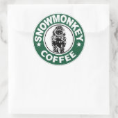 Sticker Rond logo de café de motoneige (Sac)