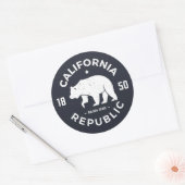 Sticker Rond Logo de Californie | L'État d'or (Enveloppe)