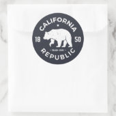 Sticker Rond Logo de Californie | L'État d'or (Sac)