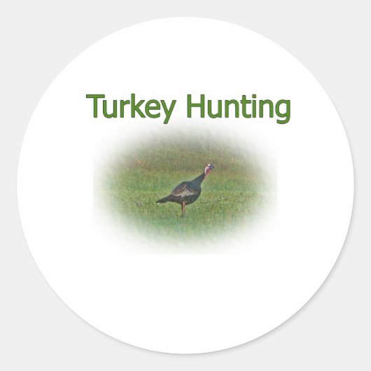 Sticker Rond Logo de chasse à la Turquie (Devant)