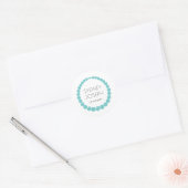 Sticker Rond Logo de collier turquoise | Design de bijoux (Enveloppe)