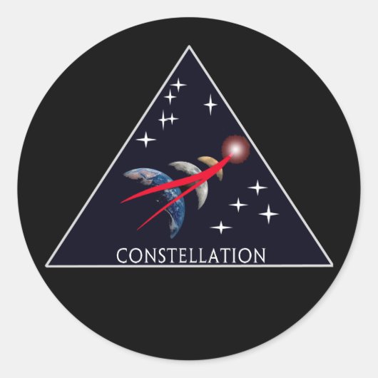 Sticker Rond Logo de constellation de projet NASA (Devant)