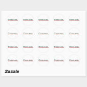 Sticker Rond Logo de Cozumel (texte) (Feuille)