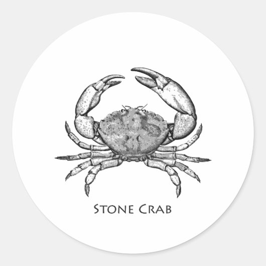 Sticker Rond Logo de crabe en pierre (schéma) (Devant)