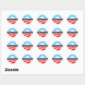 Sticker Rond Logo de déception d'Obama O (Feuille)
