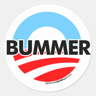 Sticker Rond Logo de déception d'Obama O