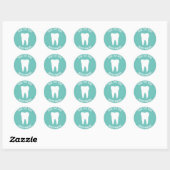 Sticker Rond Logo de dentisterie dentaire du cabinet dentaire p (Feuille)
