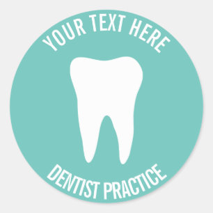 Sticker Rond Logo de dentisterie dentaire du cabinet dentaire p