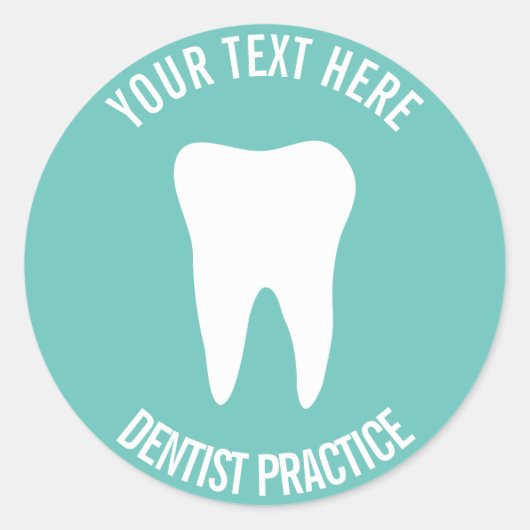 Sticker Rond Logo de dentisterie dentaire du cabinet dentaire p (Devant)