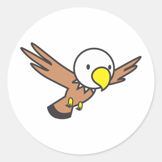 Sticker Rond Logo de dessin personnalisé sur l'aigle (Devant)