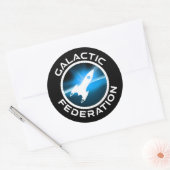 Sticker Rond Logo de fédération galactique (Enveloppe)