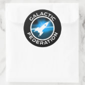 Sticker Rond Logo de fédération galactique (Sac)