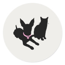 Logo de garde d'animaux pour chien et chat en silh