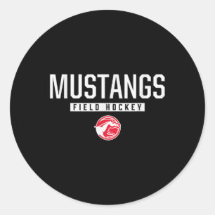 Sticker Rond Logo de hockey sur gazon HS des Mustangs de Dallas