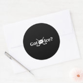 Sticker Rond Logo de hockey sur glace du cool (Enveloppe)