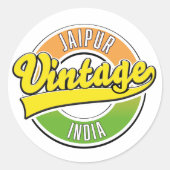 Sticker Rond logo de jaipur vintage (Devant)