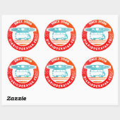 Sticker Rond Logo de journal de kayak washed (Feuille)