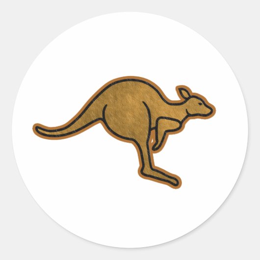 Sticker Rond Logo de Kangaroo (Devant)