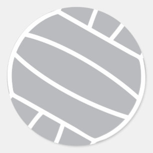 Sticker Rond logo de la balle de volley-ball gris