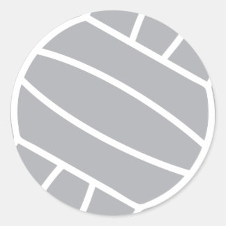 Sticker Rond logo de la balle de volley-ball gris