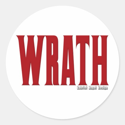 Sticker Rond Logo de la colère (Devant)