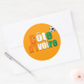Sticker Rond logo de la Côte d'Ivoire, cadeaux de football (Enveloppe)