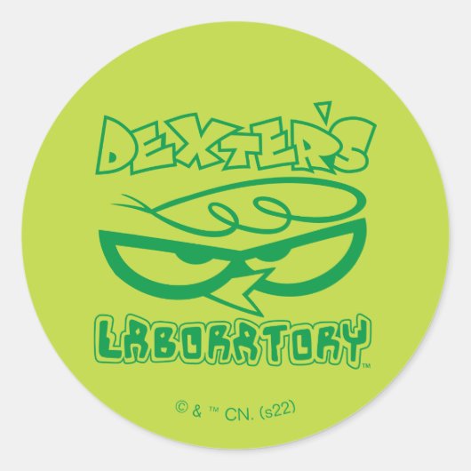 Sticker Rond Logo de la face de laboratoire de Dexter (Devant)