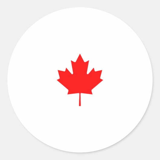 Sticker Rond Logo de la feuille d'érable du Canada (Devant)
