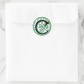 Sticker Rond Logo de la maison Curiouser en vert (Sac)