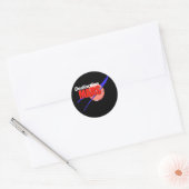 Sticker Rond Logo de la NASA Destination Mars (Enveloppe)