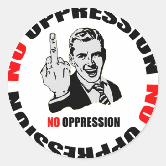 Sticker Rond Logo de la page Pas d'oppression (Devant)