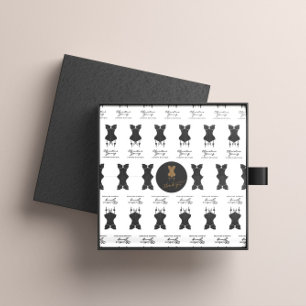 Sticker Rond Logo de la Parties scintillant d'or Lingerie Bouti