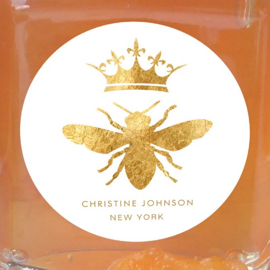 Sticker Rond logo de la reine des abeilles